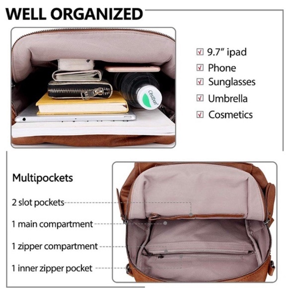 Vegan Leather Convertible Backpack Bag